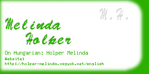 melinda holper business card